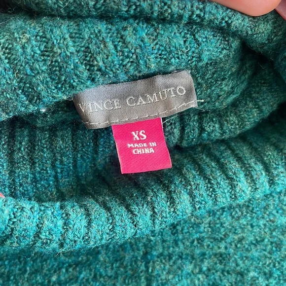 Vince Camuto Green Turtleneck Long Sleeve Knit Sweater - Picture 7 of 8